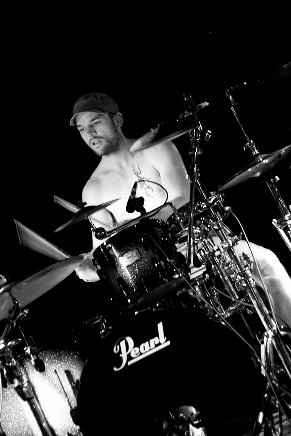 Steve Judd, Drums, Tattoo, B&W, Motion Blur, Karnivool, Universum, Stuttgart