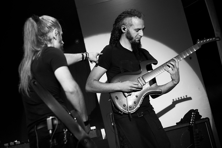 Dominique Leonetti, Gédéric Byar, Guitar, B&W, Lazuli, Lydney Town Hall, Lydney