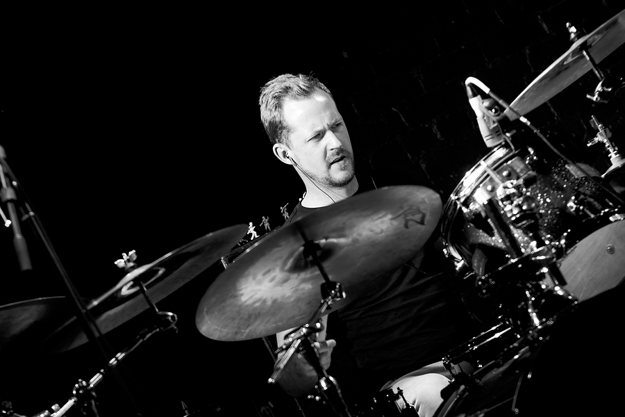 Paul Glover, Drums, B&W, Pure Reason Revolution, The Picturedrome, Holmfirth